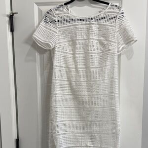 Michael Kors White Crochet Mini Dress